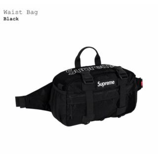 シュプリーム(Supreme)の定価以下 美品 supreme 19aw waist bag ウェストバッグ 黒(ウエストポーチ)