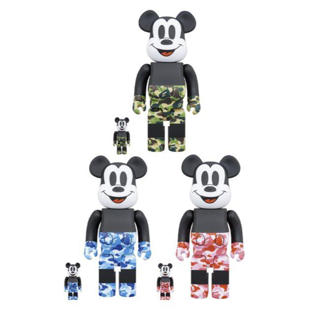 BE@RBRICK BAPE MICKEY 100％ & 400% GREEN