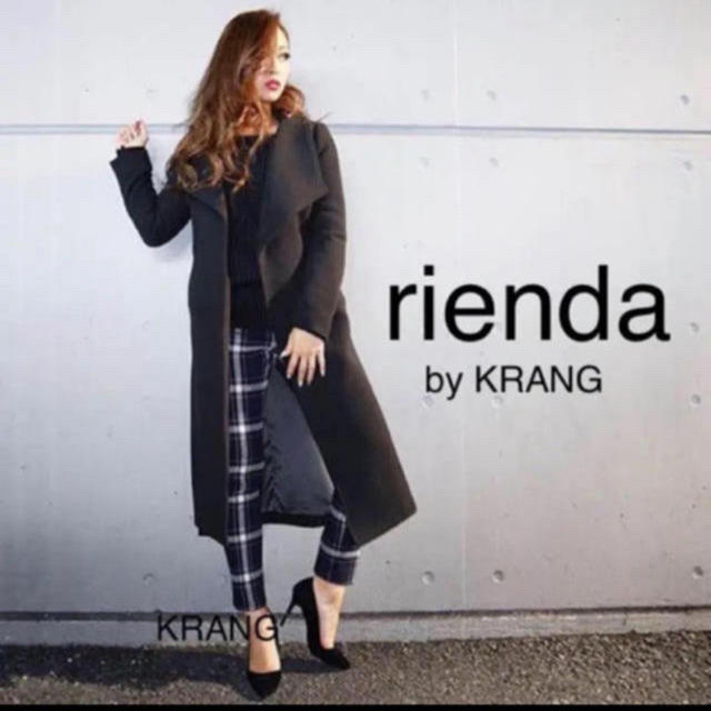 rienda(リエンダ)のrienda チェックスリムJ/W PT xs ネイビー レディースのパンツ(カジュアルパンツ)の商品写真