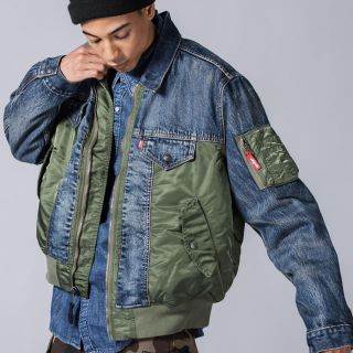 リーバイス(Levi's)のリーバイス　MA1 ハイブリッドボンバージャケット　Mサイズ(ブルゾン)