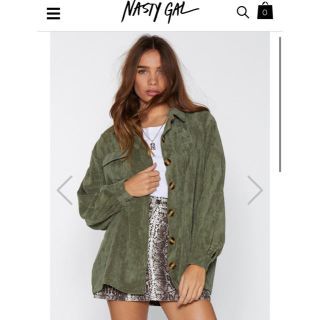 エイソス(asos)の完売レア♡Nasty Gal コーデュロイ シャツ カーキ(ミリタリージャケット)