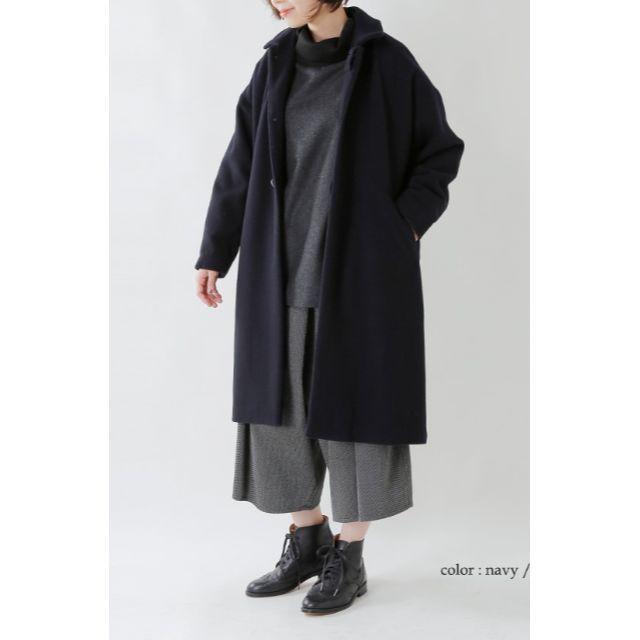 Dulcamara ウールモッサーBIGコート/NAVY