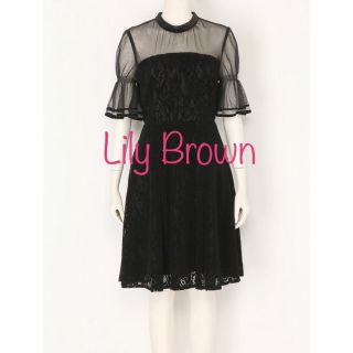 Lily Brown  リリーブラウン フロッキーワンピース  新品未使用タグ付(ひざ丈ワンピース)