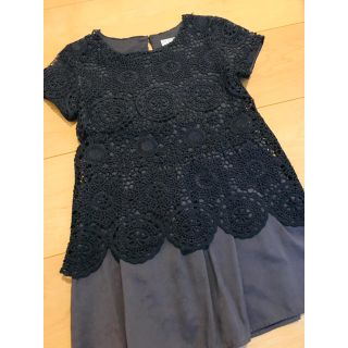 ザラキッズ(ZARA KIDS)のザラ☆グレーワンピースチュニック秋110ピコレース(ワンピース)