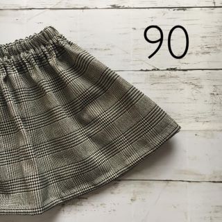 ＊90＊　グレンチェック　スカート  ハンドメイド(スカート)