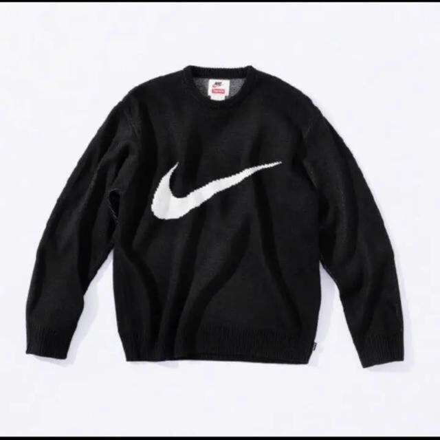 ニット/セーターSupreme NIKE Swoosh Sweater 黒 S