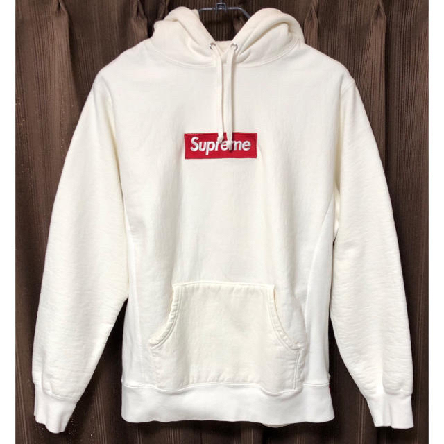 supreme box logo pullover white 白