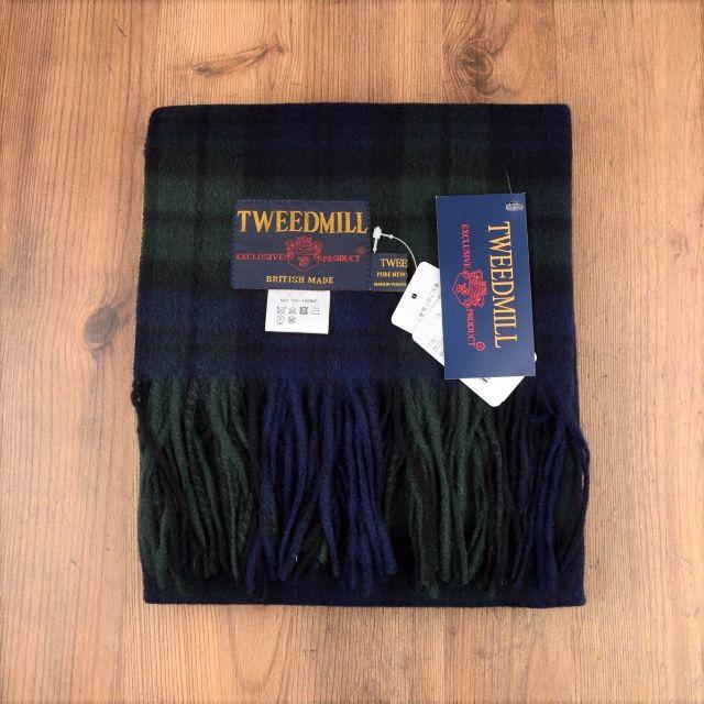 TWEEDMILL(ツイードミル)の新品 TWEEDMILL イギリス製 英国ウール チェック柄 ストール マフラー レディースのファッション小物(マフラー/ショール)の商品写真