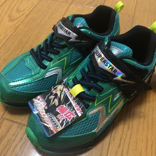 スーパースター(SUPERSTAR)のSUPERSTAR(グリーン/ブラック)【Jr/19.0/新品】(スニーカー)