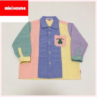 ミキハウス(mikihouse)の美品　ミキハウス  95cm  日本製　カラフル　シャツ　男の子　長袖(ブラウス)