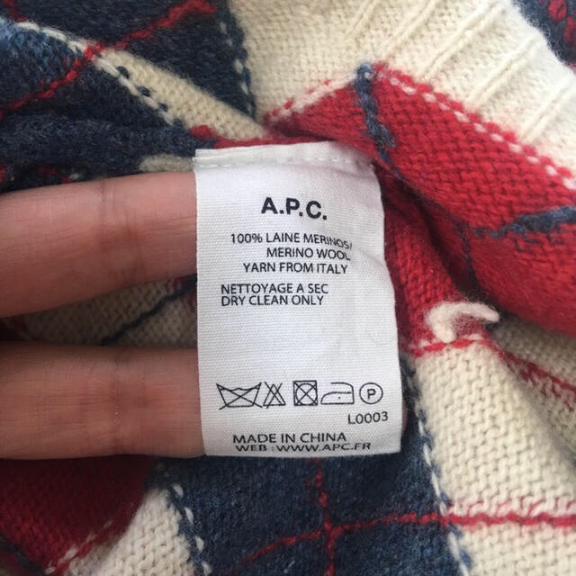 A.P.C(アーペーセー)のしおり120様専用   A.P.C.アーガイルニット レディースのトップス(ニット/セーター)の商品写真