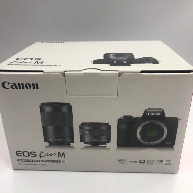Canon(キヤノン)のちゃーほ様専用❤Canon EOS Kiss M ❤ホワイト レンズキット  スマホ/家電/カメラのカメラ(ミラーレス一眼)の商品写真