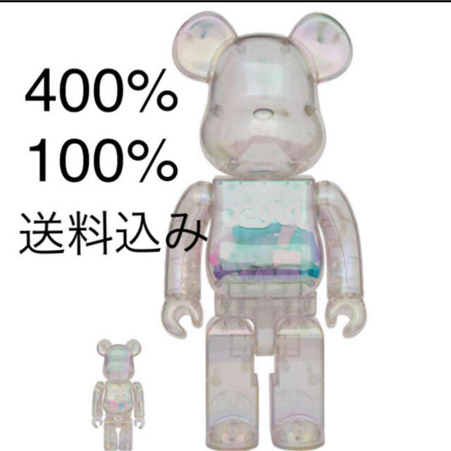 X-girl(エックスガール)のBE@RBRICK x-girl 100% & 400% ベアブリック エンタメ/ホビーのフィギュア(その他)の商品写真