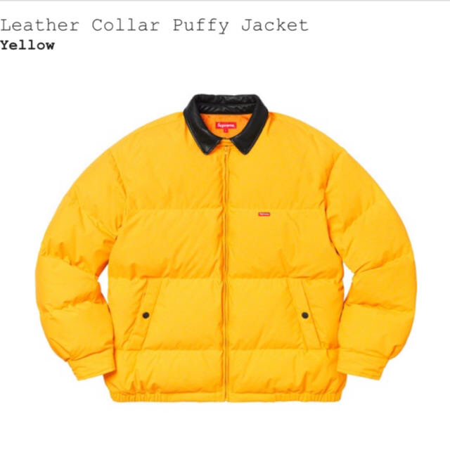 supreme leather collar puffy jacket ダウンジャケット