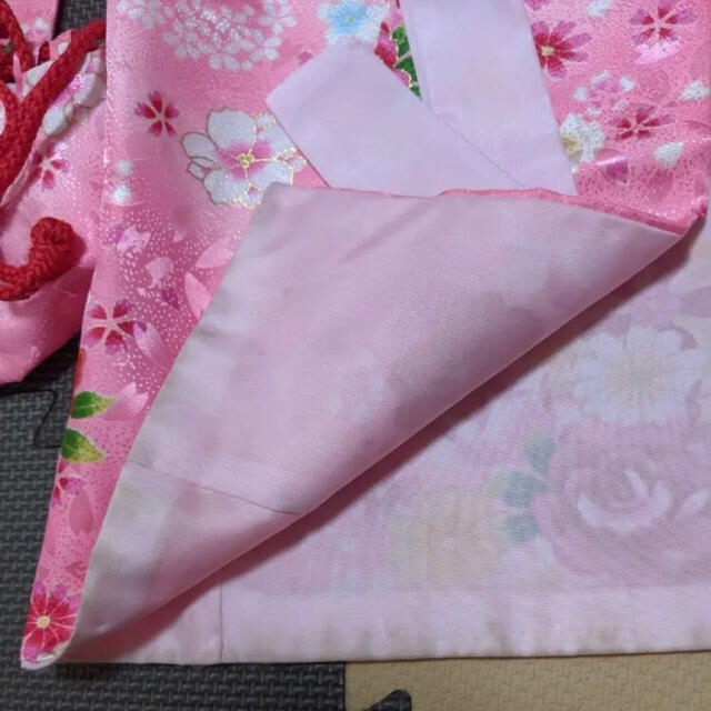 七五三　3歳　着物セット　ピンク キッズ/ベビー/マタニティのキッズ服女の子用(90cm~)(和服/着物)の商品写真