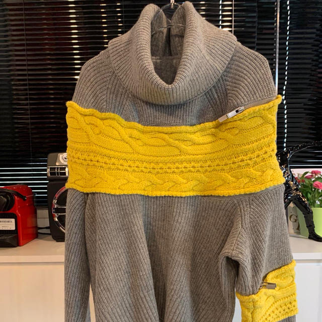 sacai - sacai コントラストパネル セーターの通販 by 财神's sacai - sacai コントラストパネル セーターの通販 by 财神's