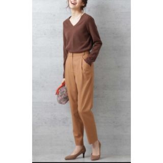 ナチュラルビューティーベーシック(NATURAL BEAUTY BASIC)の美品！ナチュラルビューティーベーシックウールカシミアニット☆美人百花☆ブラウン(ニット/セーター)