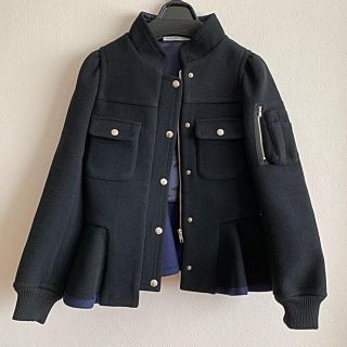 サカイラック(sacai luck)の【美品】ペプラム ブルゾンジャケット 1(ブルゾン)