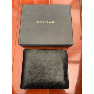 ブルガリ(BVLGARI)の正規品 ブルガリ クラシコ 二つ折り 財布 サイフ 黒(折り財布)