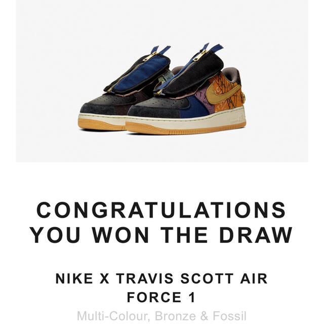 Travis Scott AIR FORCE1 CACTUS JACK 28cm