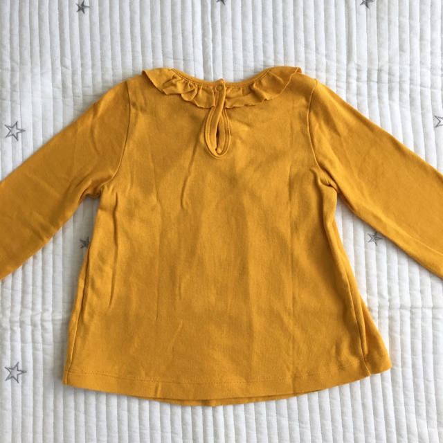 PETIT BATEAU(プチバトー)のプチバトー  フリル衿  長袖  Tシャツ  3ans キッズ/ベビー/マタニティのキッズ服女の子用(90cm~)(Tシャツ/カットソー)の商品写真