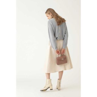 ジルスチュアート(JILLSTUART)のJILLSTUART フレアマットマトラッセスカート(ひざ丈スカート)