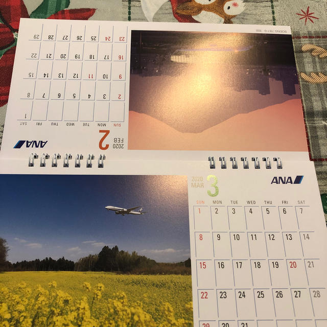 ANA(全日本空輸)(エーエヌエー(ゼンニッポンクウユ))のANA デスクダイアリーと卓上カレンダー（2020年用） インテリア/住まい/日用品の文房具(カレンダー/スケジュール)の商品写真