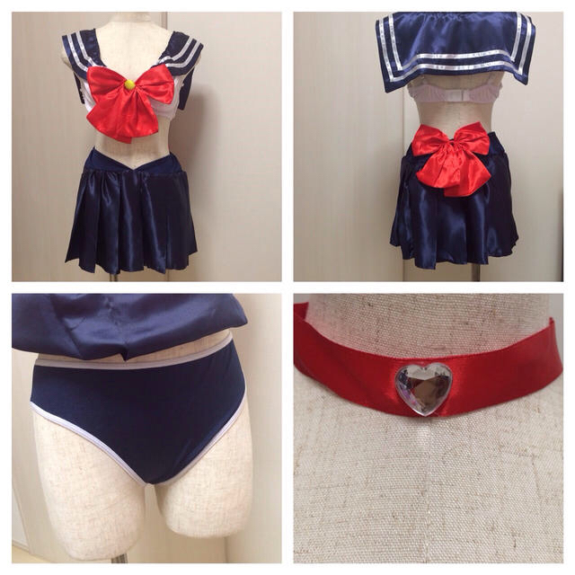 紺と赤セーラームーンコスプレ☆ハロウィン レディースのルームウェア/パジャマ(ルームウェア)の商品写真