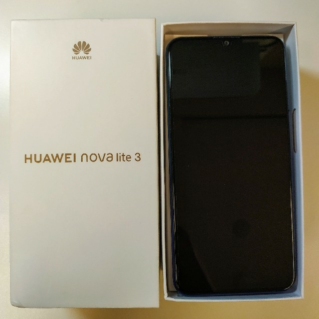 【ほぼ新品】HUAWEI nova lite 3 オーロラブルー スマホ/家電/カメラのスマートフォン/携帯電話(スマートフォン本体)の商品写真