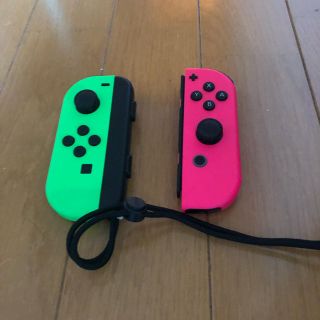 ニンテンドースイッチ(Nintendo Switch)のJoy-Con (L)ネオングリーン、(R)ネオンピンク(その他)