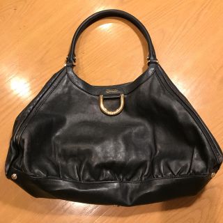 グッチ(Gucci)の【みけこ様専用】GUCCI ハンドバッグ　黒(ハンドバッグ)