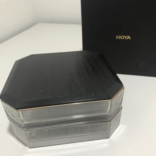 HOYA Crystal    ガラス二段重箱(弁当用品)