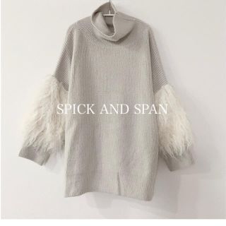 スピックアンドスパン(Spick & Span)のSPICK AND SPAN エコファーコンビタートルニット(ニット/セーター)