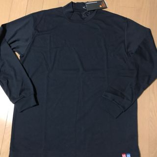 デサント(DESCENTE)のデサント　ハイネックシャツ　ネイビー　Lサイズ(Tシャツ/カットソー(七分/長袖))