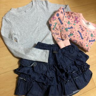 ユニクロ(UNIQLO)の女の子♡130 3点セット(スカート)