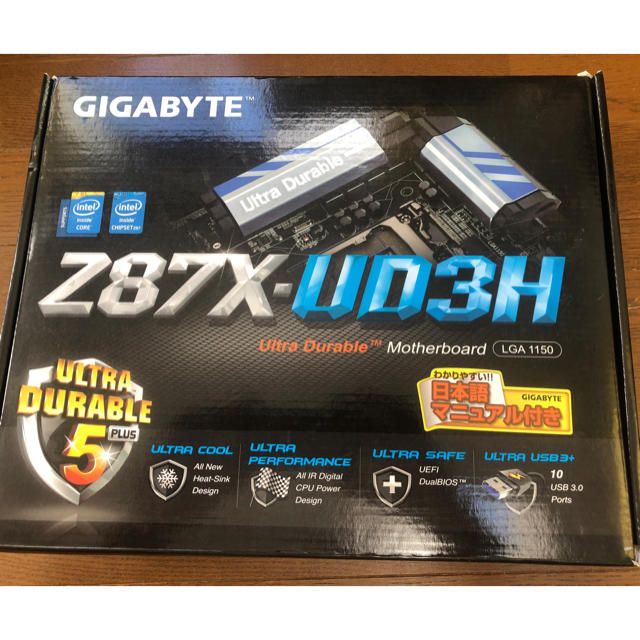 PC/タブレットGIGABYTE Z87X-UD3H LGA1150 8GB MEM