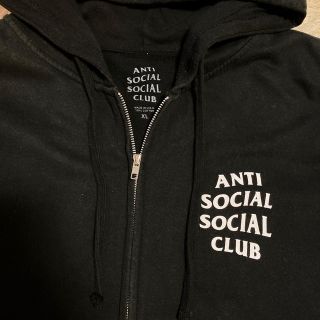 ステューシー(STUSSY)のantisocialsocialclub ASSC ジップ パーカー 正規品(パーカー)