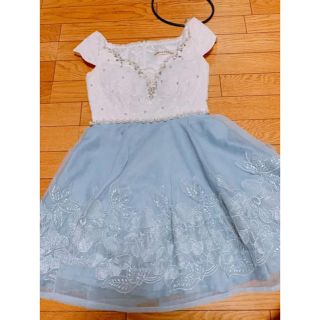 ROBE de FLEURS ローブドフルール  オフショル ミニドレス(ミニドレス)