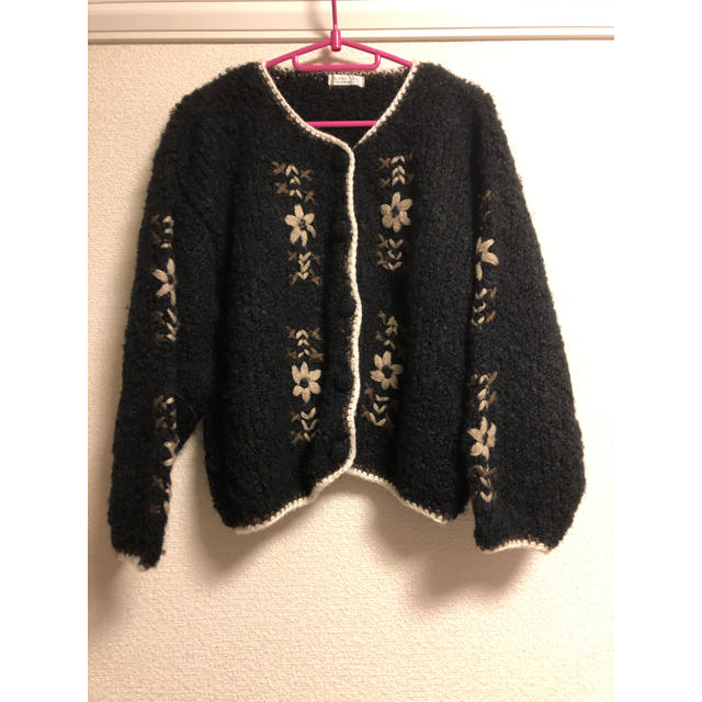 Grimoire(グリモワール)の手編み風　刺繍カーディガン レディースのトップス(カーディガン)の商品写真