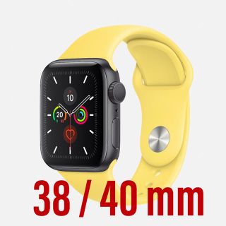 アップルウォッチ(Apple Watch)のApple Watch ベルト スポーツバンド 38 40 イエロー　　(腕時計)