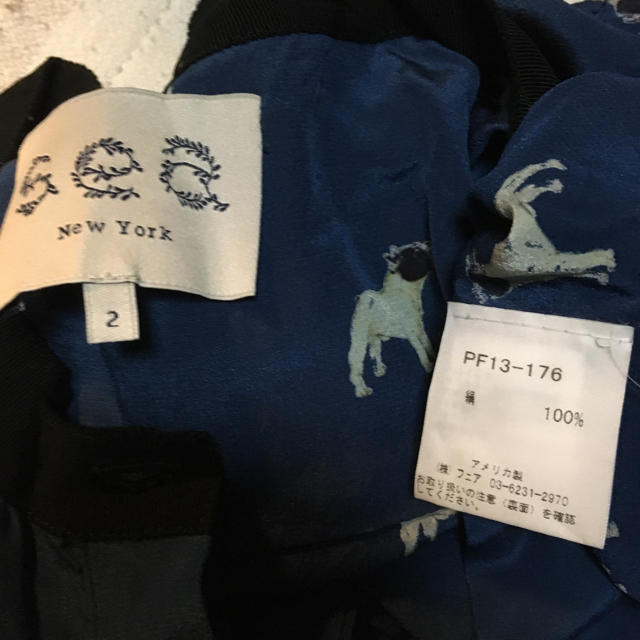 Sea New York(シーニューヨーク)のsea new york 袖なしブラウス　ブルー　犬柄　2サイズ レディースのトップス(シャツ/ブラウス(半袖/袖なし))の商品写真