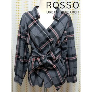 アーバンリサーチロッソ(URBAN RESEARCH ROSSO)の【試着のみ】URBAN RESEARCH ROSSO 長袖 ブラウス チェック柄(シャツ/ブラウス(長袖/七分))