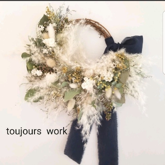 ◆ドライフラワーリース◆ natural  wreath◇◇◇ ハンドメイドのフラワー/ガーデン(ドライフラワー)の商品写真