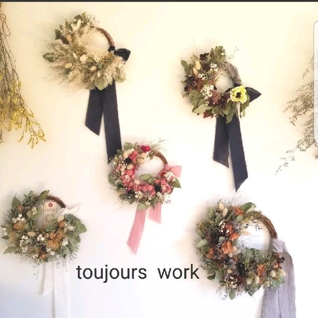 ◆ドライフラワーリース◆ natural  wreath◇◇◇ ハンドメイドのフラワー/ガーデン(ドライフラワー)の商品写真