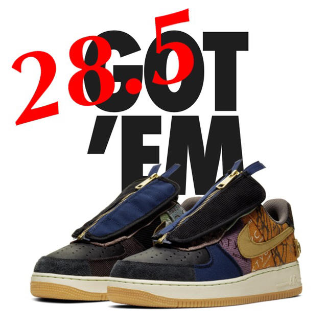 メンズ28.5 TRAVIS SCOTT x NIKE AIR FORCE 1 LOW