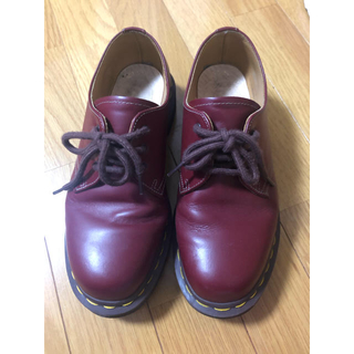 ドクターマーチン(Dr.Martens)のDr.Martens チェリーレッド　UK5 イングランド製(ローファー/革靴)