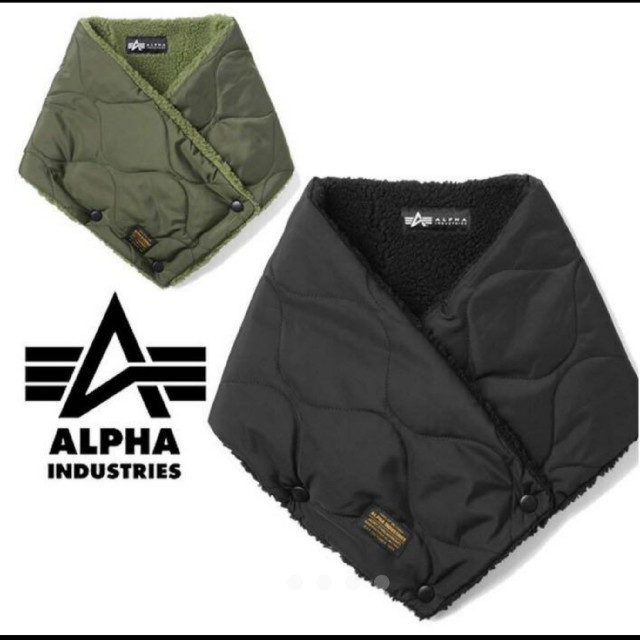 ALPHA INDUSTRIES(アルファインダストリーズ)の【新品】ネックウォーマー(黒、カーキセット) ALPHA INDUSTRIES メンズのファッション小物(ネックウォーマー)の商品写真