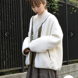 ダブルクローゼット(w closet)のw closet ボア×ひょうたんキルティングブルゾン(ブルゾン)