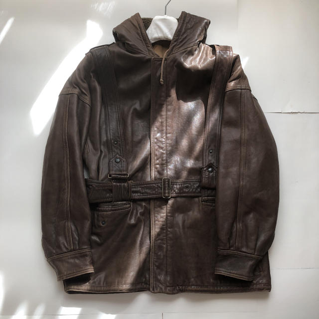 レザージャケットgiorgio armani  最初期　80s  レザー　ジャケット