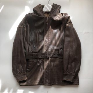 マルタンマルジェラ(Maison Martin Margiela)のgiorgio armani  最初期　80s  レザー　ジャケット(レザージャケット)